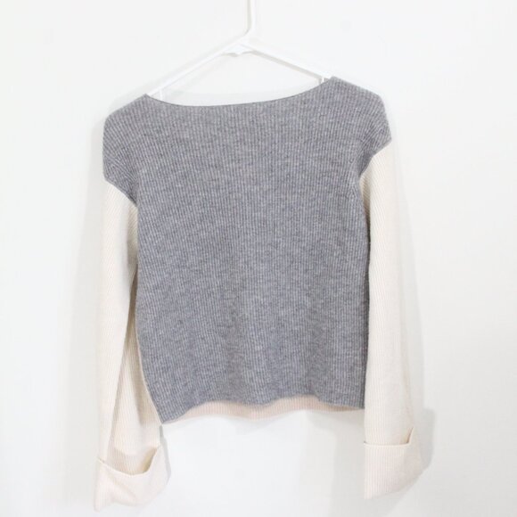 Vince Cashmere Sweater XS Women Cropped Top Soft Ribbed Knit - Picture 4 of 10